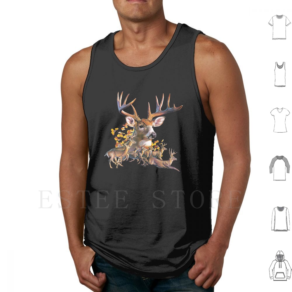 Wildman Hunting & Outdoor Polokwane Photos - Deer Collage Tank Tops Vest Sleeveless