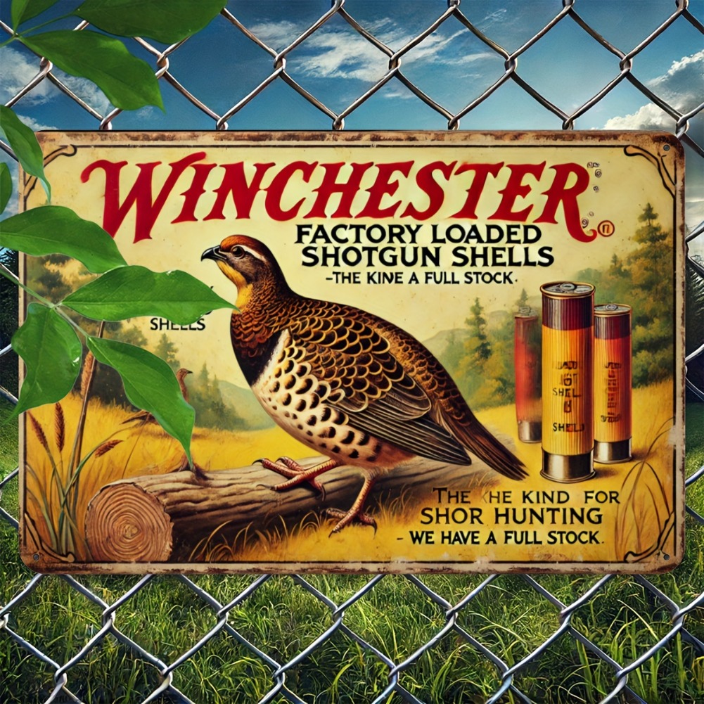 Tin Sign - Vintage Durable Met - đánh giá và giá Hunting Quail